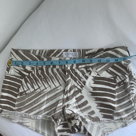 Women Denim Micro Short S Palms Tan Cream Low Rise Denim Jeans Short - Picture 12 of 14